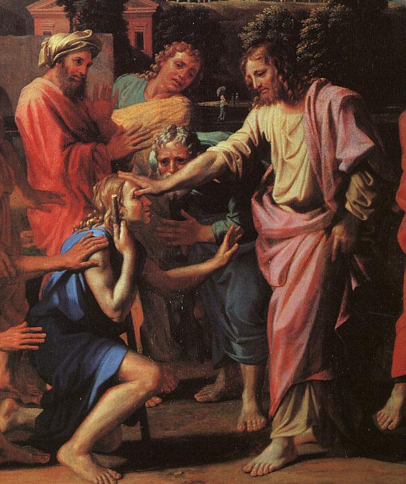 Nicolas Poussin Jesus Healing the Blind of Jericho oil painting image